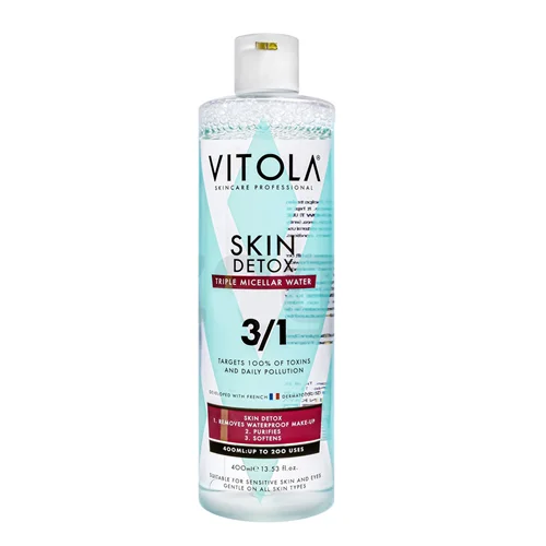 محلول پاک کننده آرایش صورت ویتولا مدل SKIN DETOX حجم 400 میلی لیتر / VITOLA