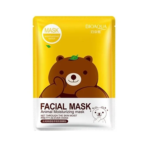 ماسک صورت ورقه ای بایو آکوا مدل خرس آبرسان /BIOAQUA
